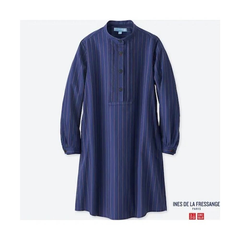 Ines de la Fressange x Uniqlo striped shirt dress✨